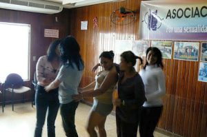 Kukulcan Association women rehearsing for a show