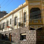 Old colonial architecture and new electrical wires