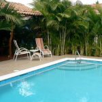 Pool at gay-owned Viva Nicaragua B&B, a manicured, leafy and