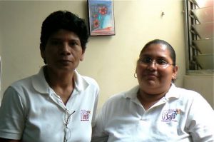 Rosa (right) is the coordinator of Safo, a small compassionate group