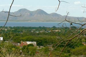 Looking across Lake Managua from the hill Loma de Tiscapa