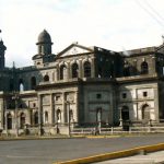 Old cathedral, damaged in earthquake in 1972; no money to