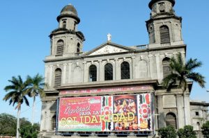 Old cathedral, damaged in earthquake in 1972; no money to