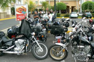 A Costa Rican bikers club passing through Managua