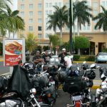 Bikers in front of InterContinental Hotel