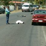 Traffic fatality on the road; bicyclist hit by taxi (no