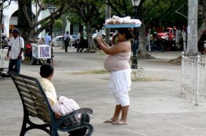 Food vendor in Parque Central