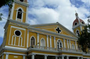 Cathedral facade faces on Parque Central