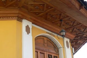 Restored soffit detail of a hotel