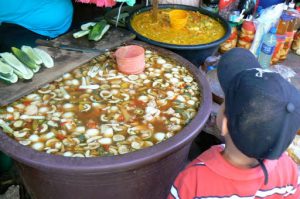 A lot of gazpacho soup