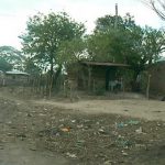 A typical rural road, house and cart