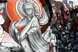 Mod religious graffiti