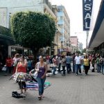 Pedestrian shopping street