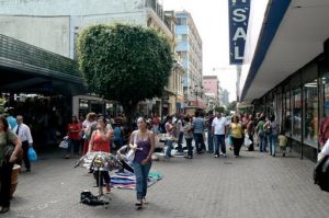 Pedestrian shopping street