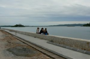 Along the new promenade