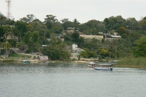 Across the lake