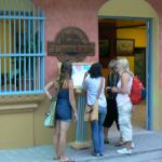 Tourists deciding where to eat