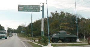 A day trip into Santa Elena--passing a military base