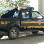 Airport police and dog