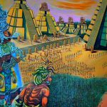 Lobby mural inside my hotel