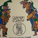 Mayan cartoon in the hotel (ball players)