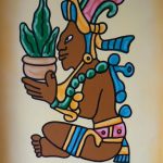 Mayan cartoon in the hotel