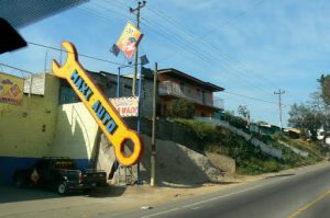 On the busy road to Lake Atitlan