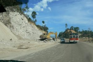 Road work on the road to Lake Atitlan