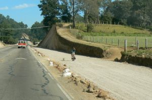 Widening on the road to Lake Atitlan