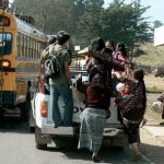Pick-up trucks also carry locals