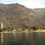 New condo towers on the shoreline of Lake Atitlan
