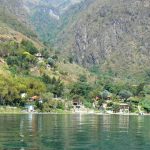 Along the shoreline of Lake Atitlan are numerous upscale homes