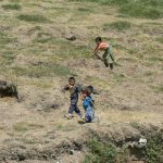 Local kids come to greet the ferry