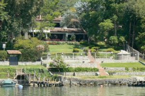 Along the shoreline of Lake Atitlan are numerous upscale homes