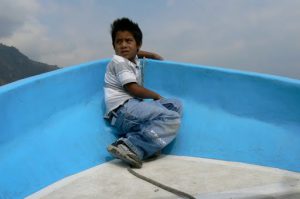 Boatboy on retrun trip to Panajachel town