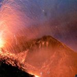 Mighty volcano explosion