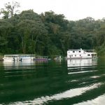 Ferry landing on the other side of the lake