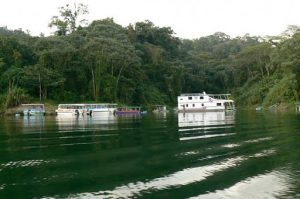 Ferry landing on the other side of the lake