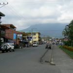 Entering the town of LaFortuna