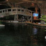 This pool has a snack bar; patrons can stand in