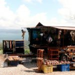 Souvenir stall overlooking Lake Arenal