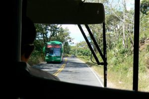 Entering NIcaragua by bus