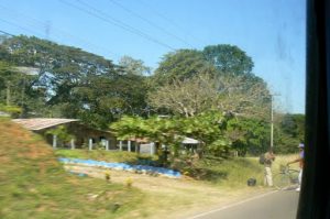 Entering NIcaragua by bus