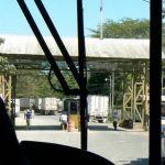 Approaching customs crossing in Costa Rica on NIcaragua border