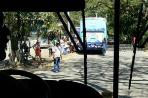 Waiting at customs crossing on NIcaragua border