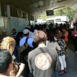 Waiting at customs crossing on NIcaragua border