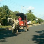 Local taxis in San Jorge on the edge of Lake