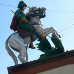 Statue of St George slaying the dragon