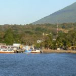 Approaching the harbor of Moyogalpa village on Ometepe Island