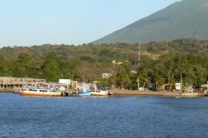 Approaching the harbor of Moyogalpa village on Ometepe Island